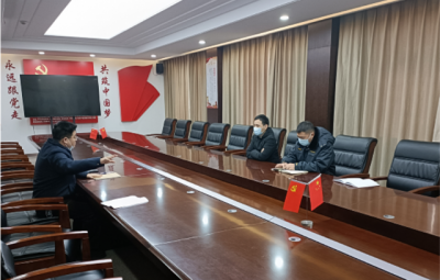 绍兴市生态环境局上虞分局局长胡四海一行到浙江ok138cn太阳集团古天乐开展“三服务”工作